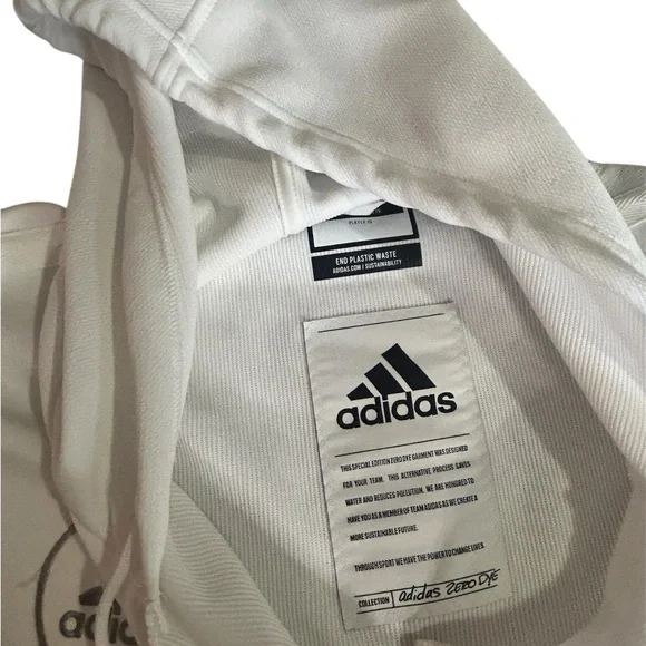 Adidas White Special Edition Zero Dip Dye 1/2 Zip Pull Over